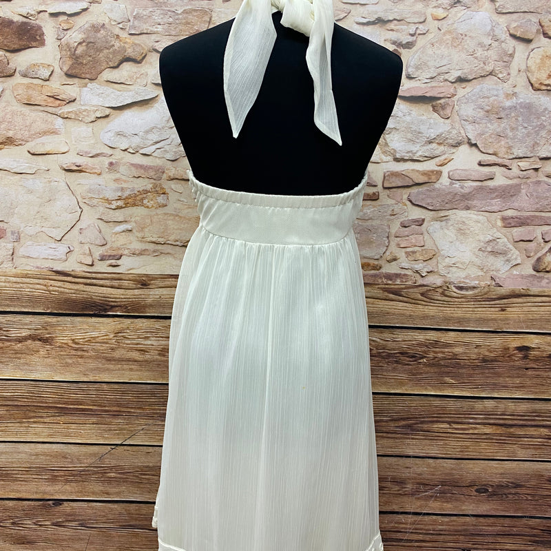 Vintage Sommerkleid, Boho-Kleid, Creme Gr.36