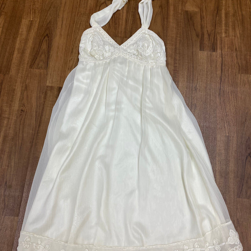 Vintage Sommerkleid, Boho-Kleid, Creme Gr.36