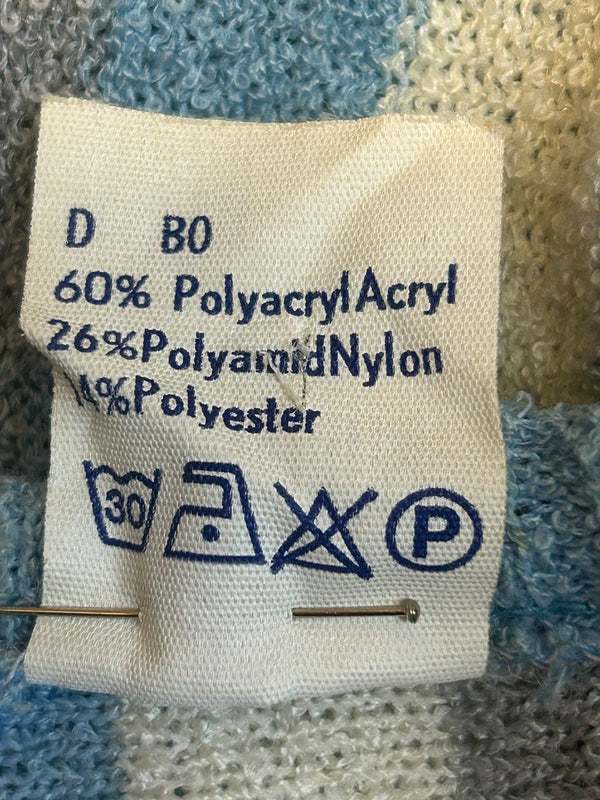 Vintage Strick-Kostüm Damen Gr. 42 – Hellblau