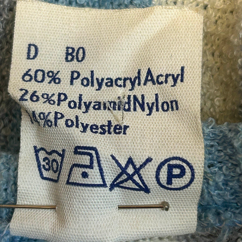 Vintage Strick-Kostüm Damen Gr. 42 – Hellblau