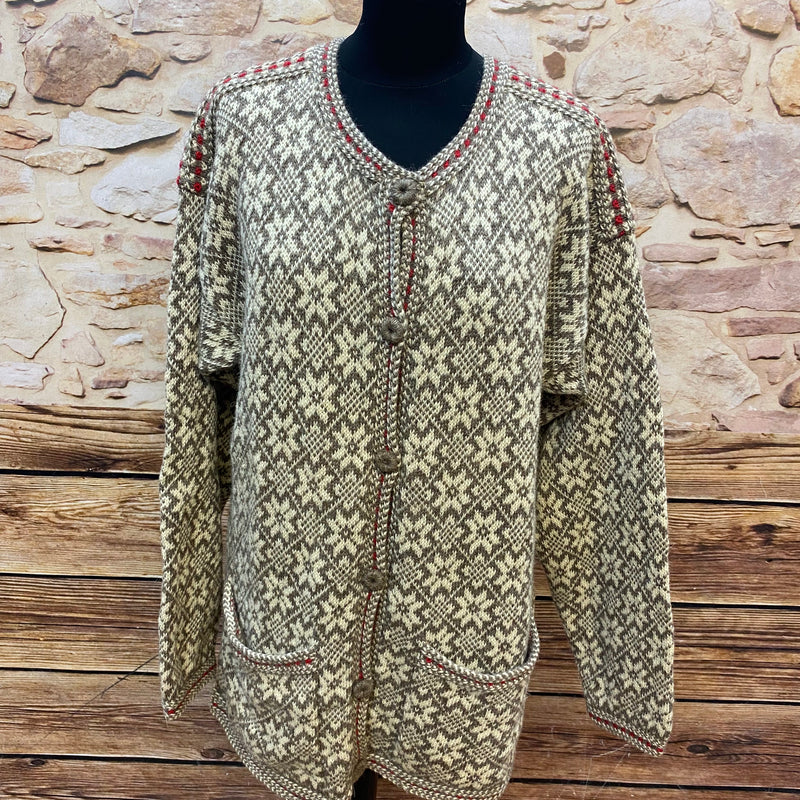 Vintage Norweger-Strickjacke Gr.M