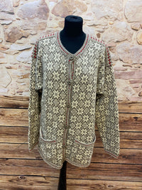 Vintage Norweger-Strickjacke Gr.M