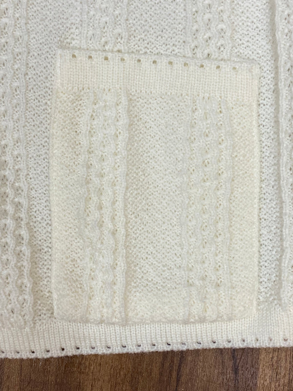 Vintage Strickjacke Damen Größe 42 – creme, 80er/90er Jahre