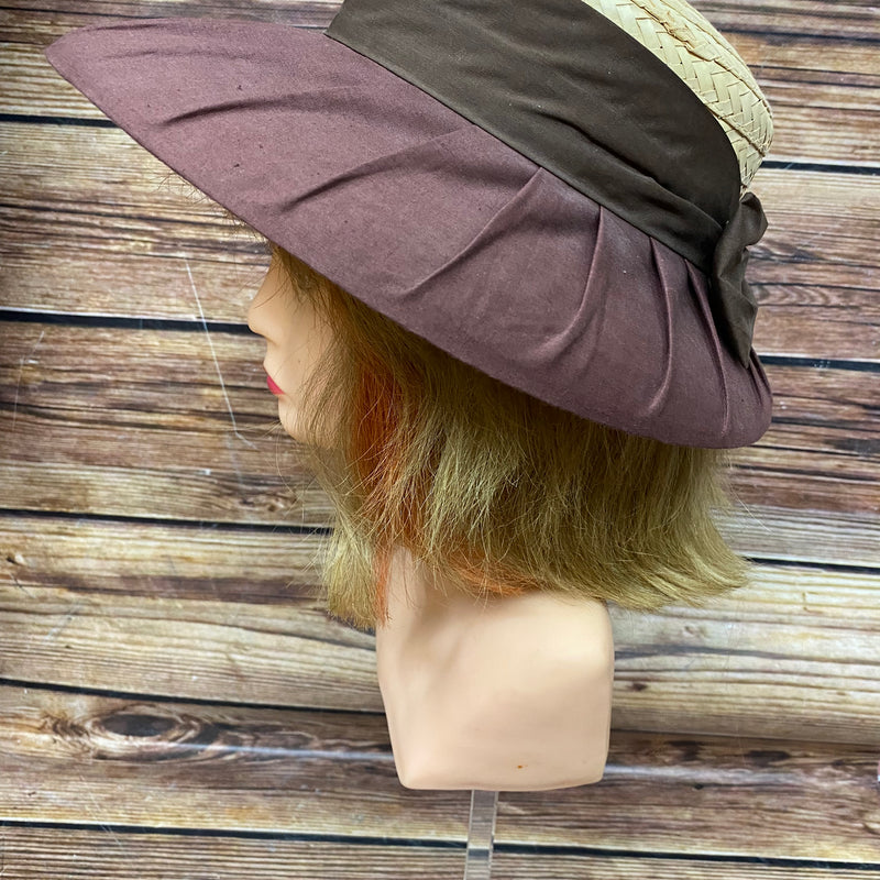 Vintage Damenhut Strohhut Schute