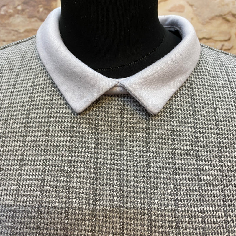 Swingkleid 60er Jahre Stil grau weiß Gr.44, Vintage
