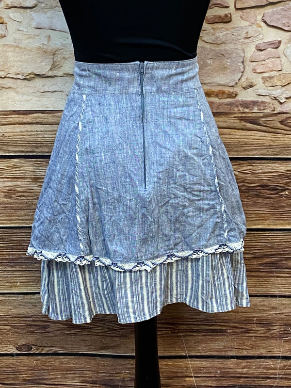 Vintage Trachtenrock mit Spitze und Rüschen