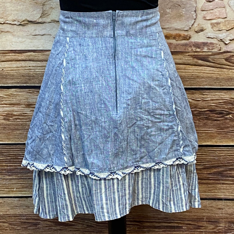 Vintage Trachtenrock mit Spitze und Rüschen