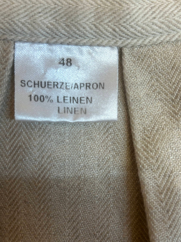 Vintage Trachtenschürze aus Leinen, Gr. 48