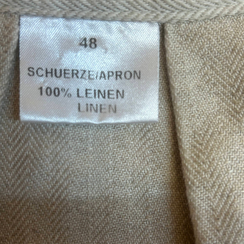 Vintage Trachtenschürze aus Leinen, Gr. 48
