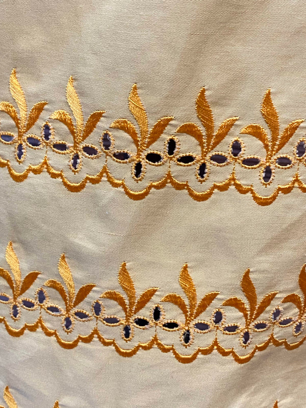 Dirndlschürze Gelb mit Stickerei – Vintage (ca. 1970er)