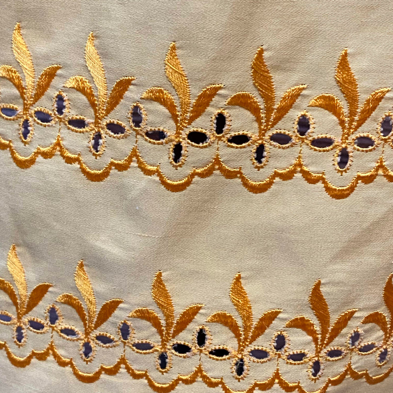 Dirndlschürze Gelb mit Stickerei – Vintage (ca. 1970er)