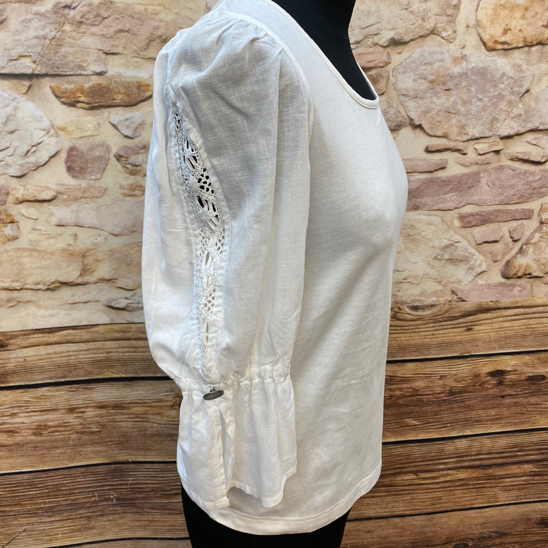 Trachtenshirt in Creme Gr. 38