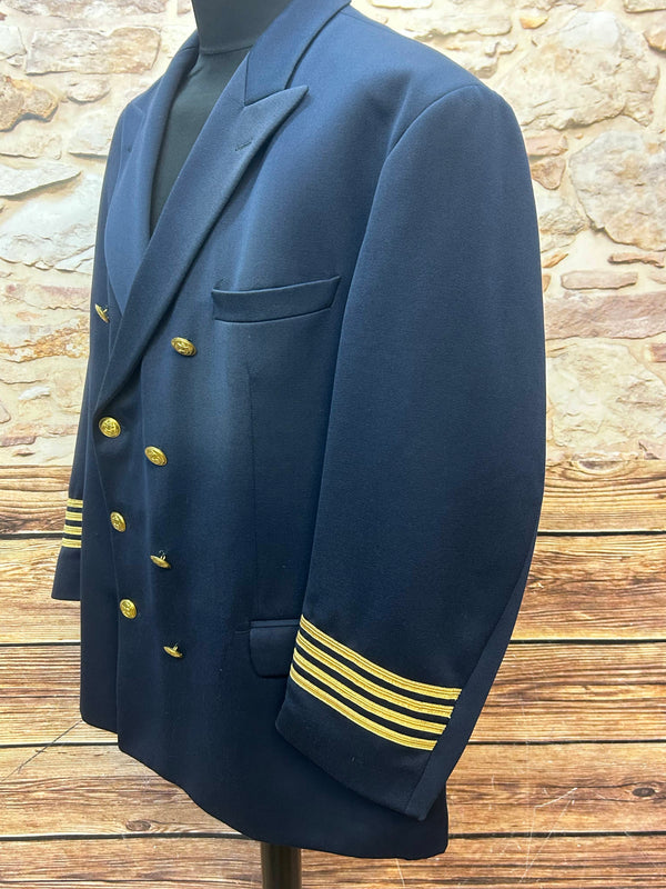 Marine-Offiziersjacke aus Schurwolle – Größe ca. 62