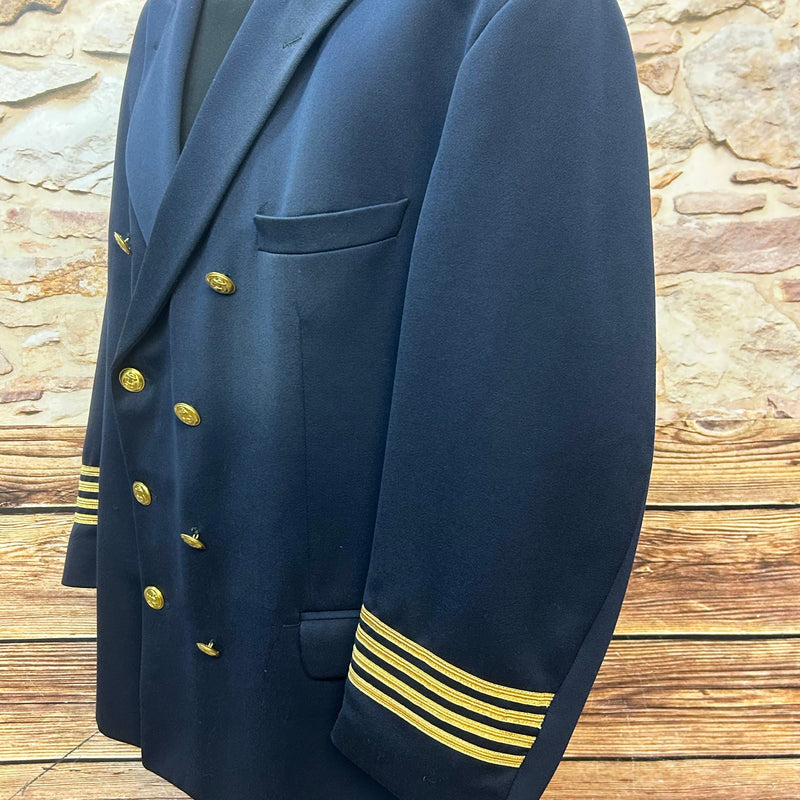 Marine-Offiziersjacke aus Schurwolle – Größe ca. 62