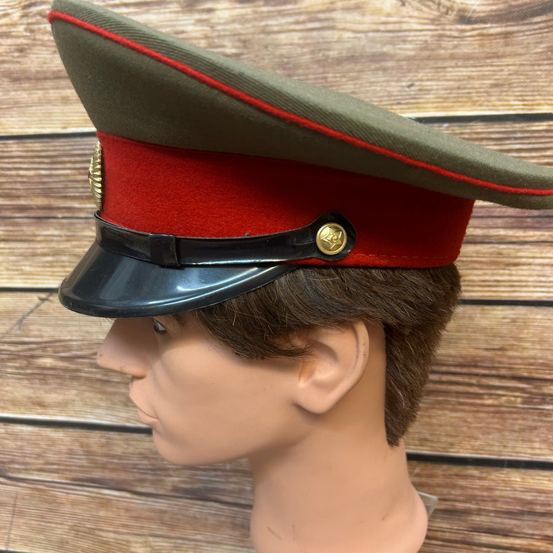 Vintage Sowjetische Offiziersmütze – Größe 55 cm
