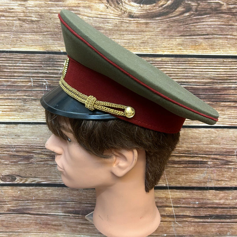 Vintage Sowjetische Offiziersmütze mit Kordel (Größe 56)