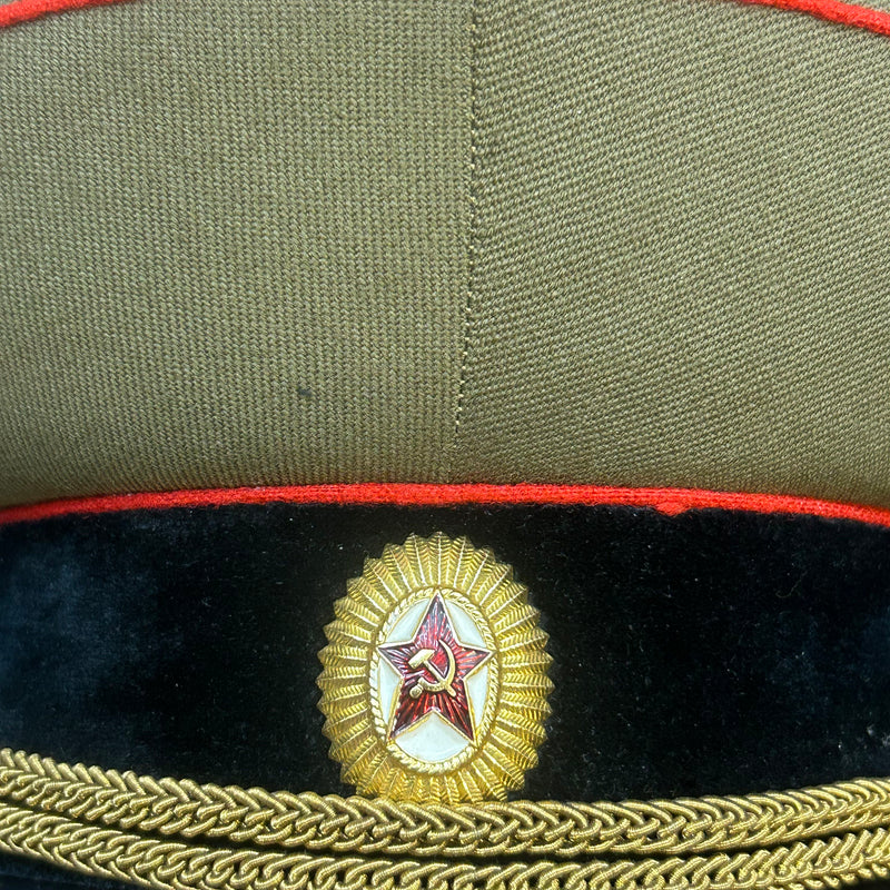 Original Sowjetische Offiziers-Schirmmütze – Größe 59