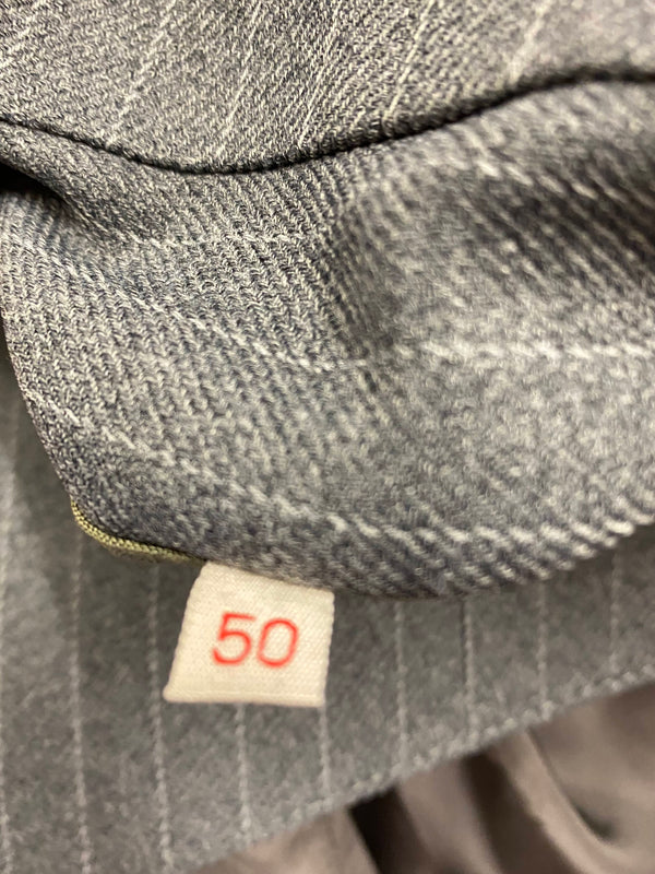 Vintage Weste Nadelstreifen Dunkelgrau, Gr. 48 (Sale)