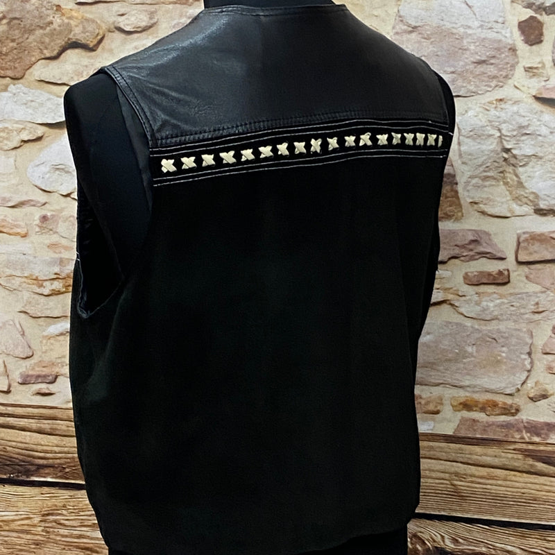 Herren Lederweste Wildlederweste Vintage