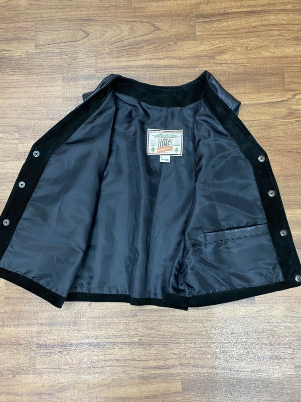 Herren Lederweste Wildlederweste Vintage