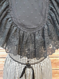 Robe vintage à carreaux noir et blanc taille 34 