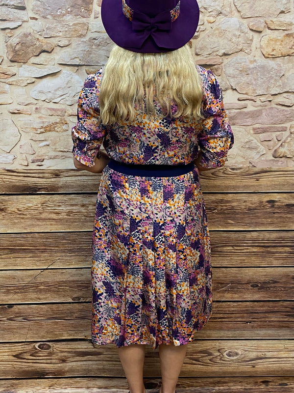 Vintage-Kleid 70er Jahre Damen Kostüm Gr.42