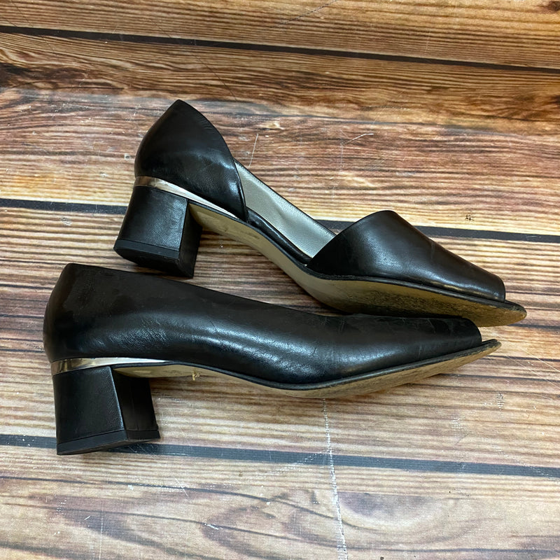 Schwarze Vintage Lederpumps für Damen Gr.39