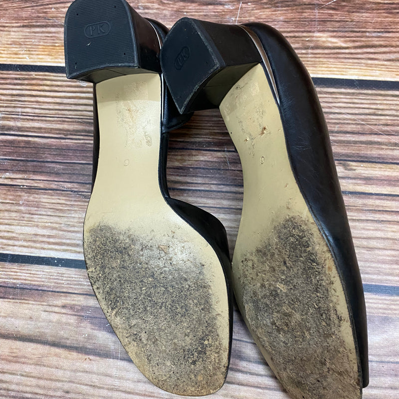 Schwarze Vintage Lederpumps für Damen Gr.39