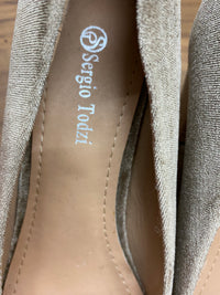 Vintage Damen Schuh mit Fell-Puschel, Pumps Gr.39 in beige