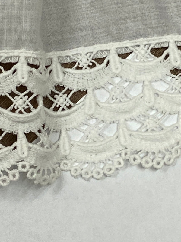 Vintage Dirndl-Schürze Weiß, Länge 55 cm