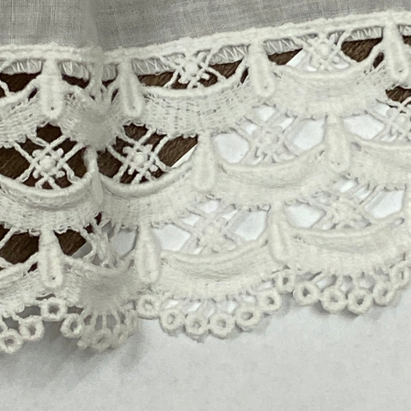 Vintage Dirndl-Schürze Weiß, Länge 55 cm