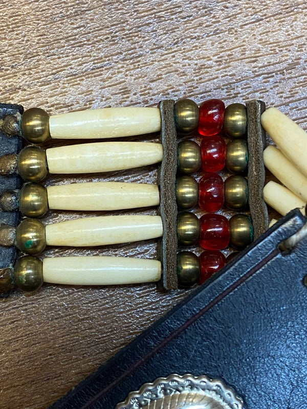 Western Gürtel mit Zierschnalle & Perlendetail – ca. 70–74 cm