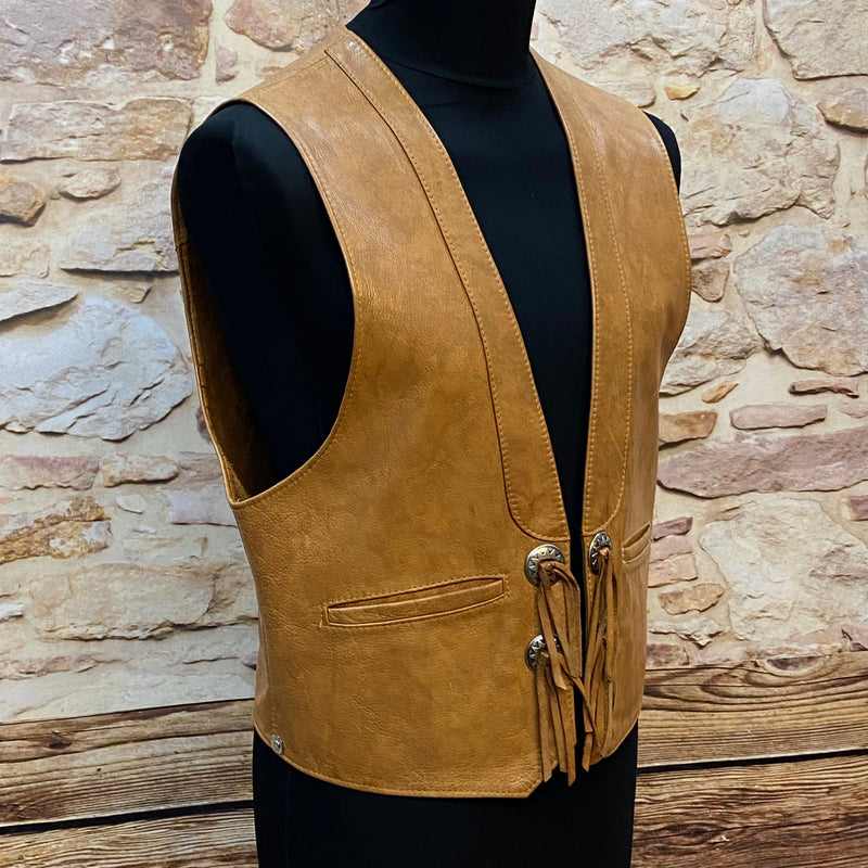 Herren Lederweste Westernstil Vintage