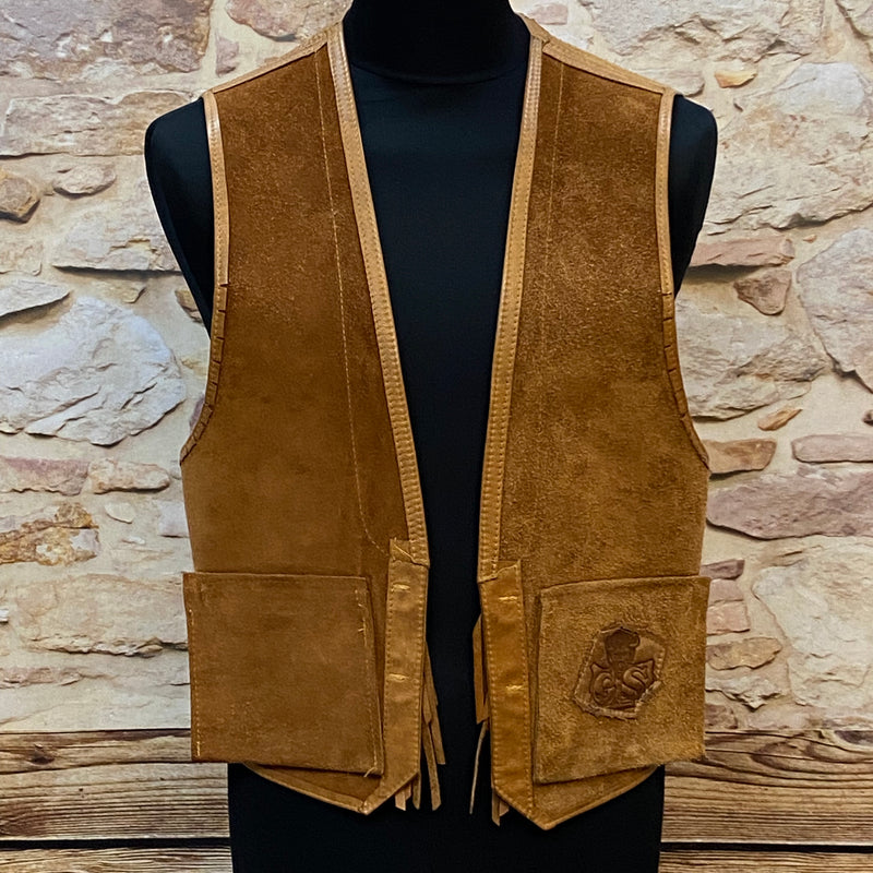 Herren Lederweste Westernstil Vintage