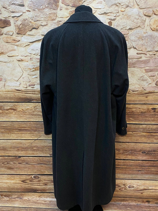 Vintage Herren Wollmantel mit Cashmere – Dunkelgrau – Schneider’s Salzburg – Größe 56