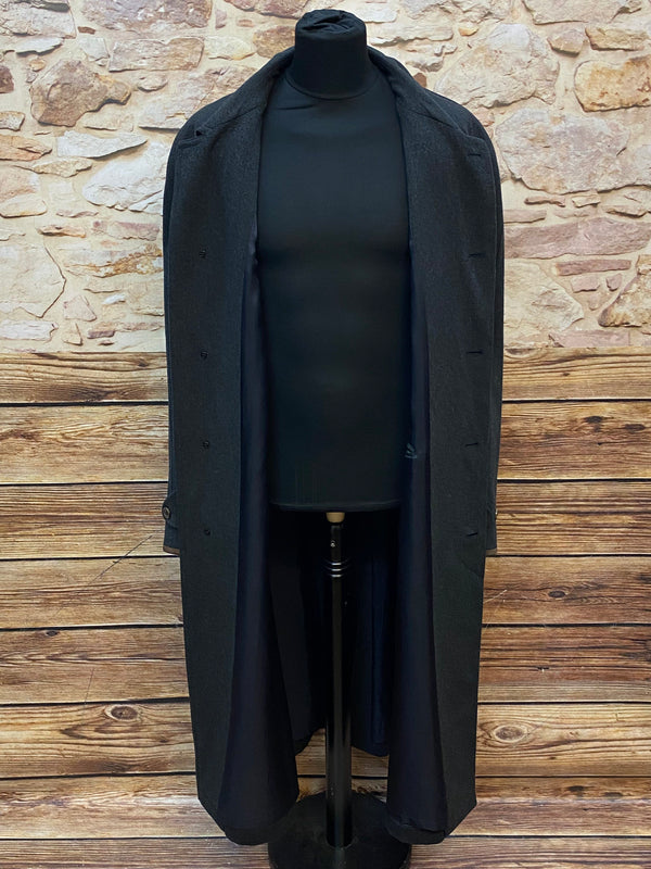 Vintage Herren Wollmantel mit Cashmere – Dunkelgrau – Schneider’s Salzburg – Größe 56