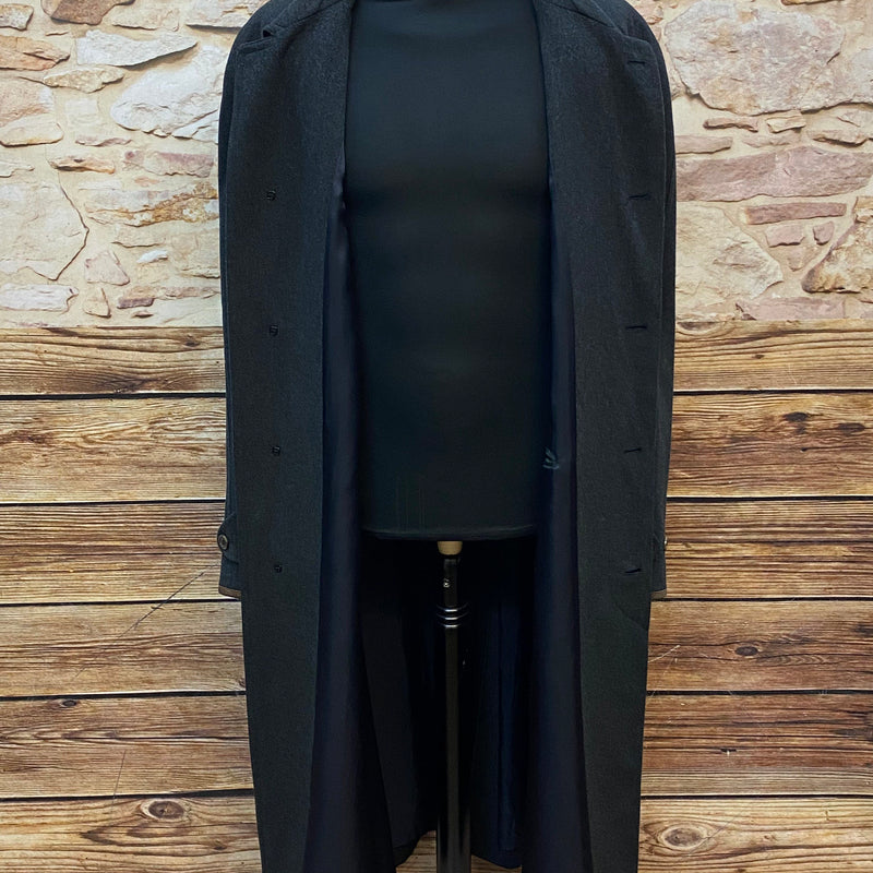 Vintage Herren Wollmantel mit Cashmere – Dunkelgrau – Schneider’s Salzburg – Größe 56