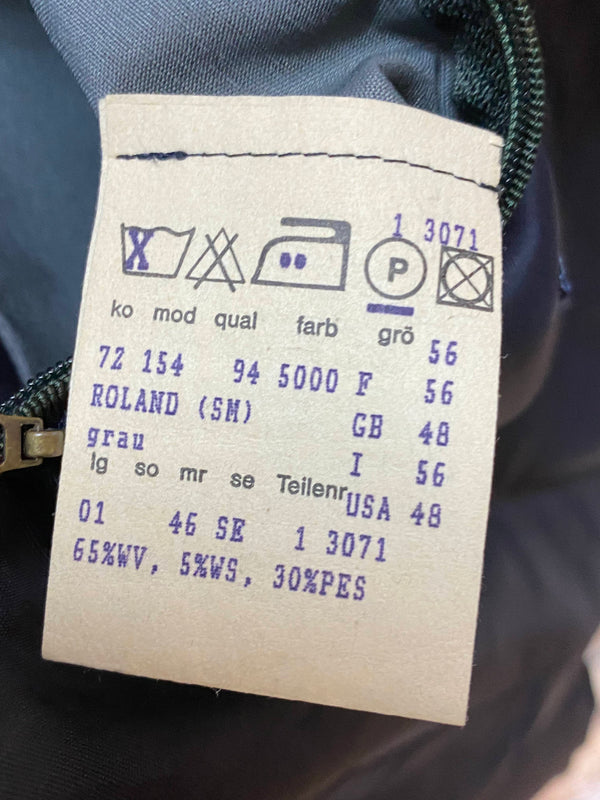 Vintage Herren Wollmantel mit Cashmere – Dunkelgrau – Schneider’s Salzburg – Größe 56