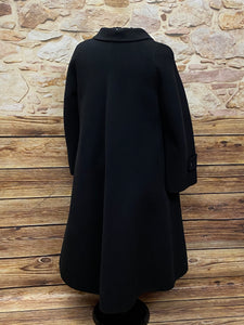 Vintage Wollmantel Mantel Damen in schwarz Gr.46