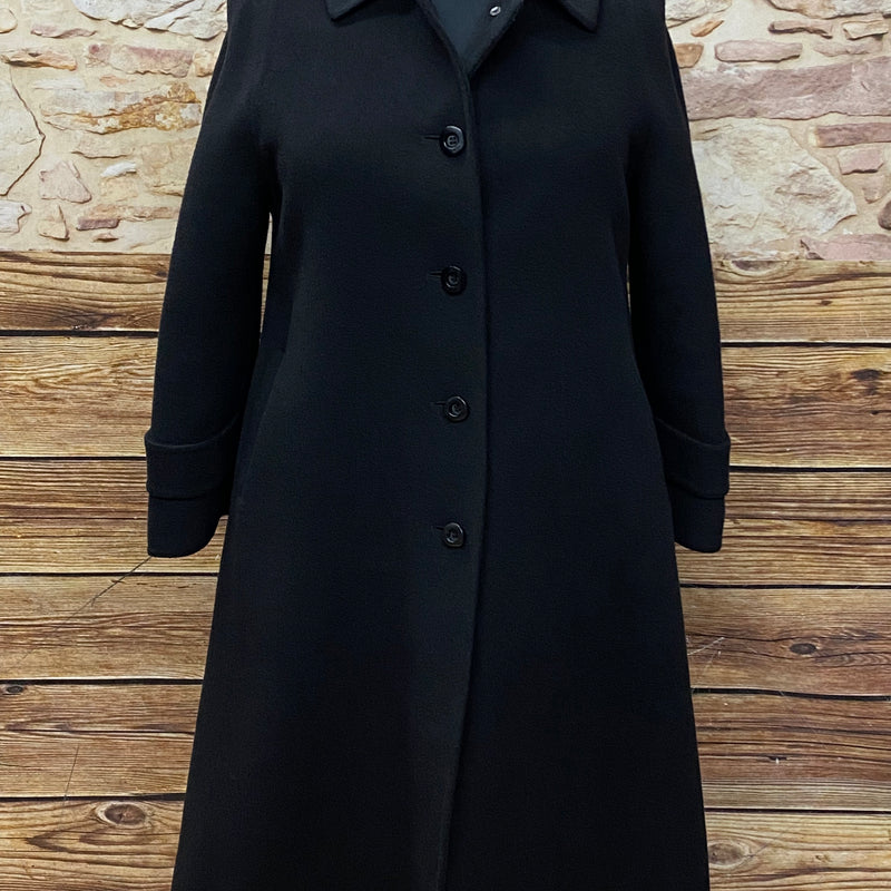 Vintage Wollmantel Mantel Damen in schwarz Gr.46