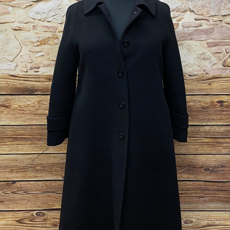 Vintage Wollmantel Mantel Damen in schwarz Gr.46