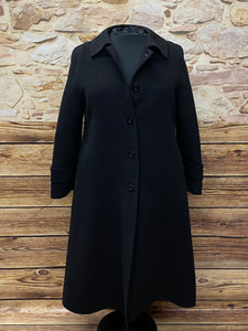 Vintage Wollmantel Mantel Damen in schwarz Gr.46