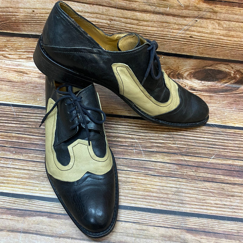 Zweifarbige Herrenschuhe im 20er Jahre-Stil Vintage Gr.42