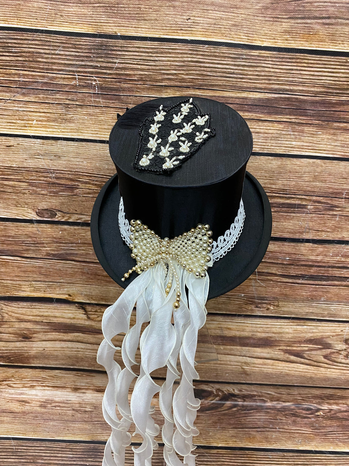 Chapeau cylindrique steampunk de haute qualité taille 55, chapeau de mariée unique