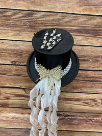 Chapeau cylindrique steampunk de haute qualité taille 55, chapeau de mariée unique