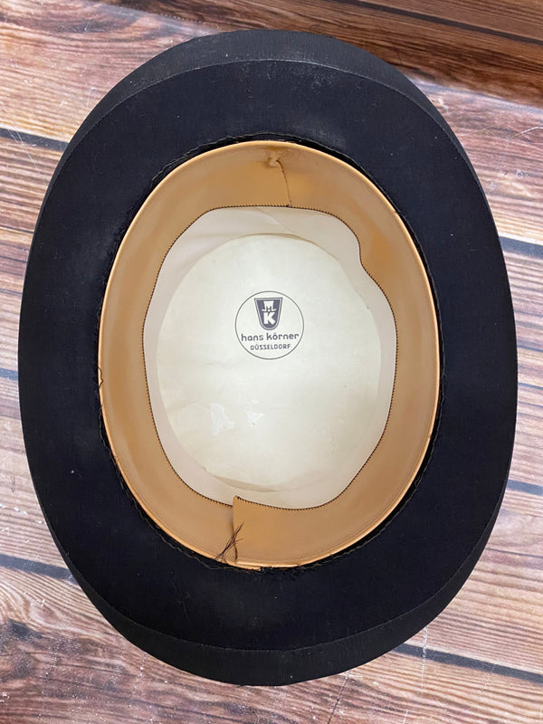 Zylinder-Hut - Maulwurfsfell - schwarz - antik