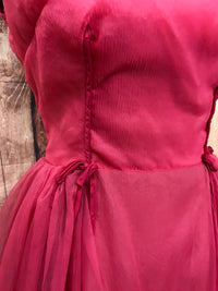 Robe vintage années 50 taille 34 rose d'occasion 