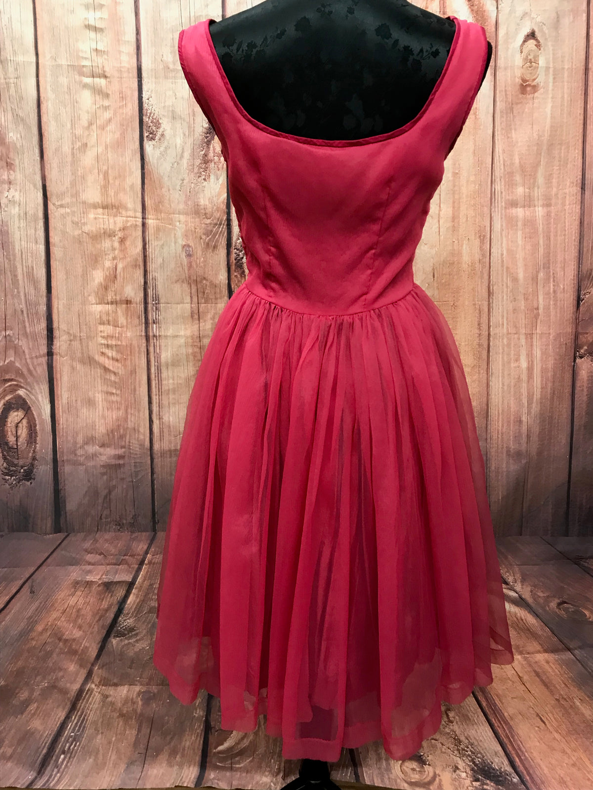 Robe vintage années 50 taille 34 rose d'occasion 