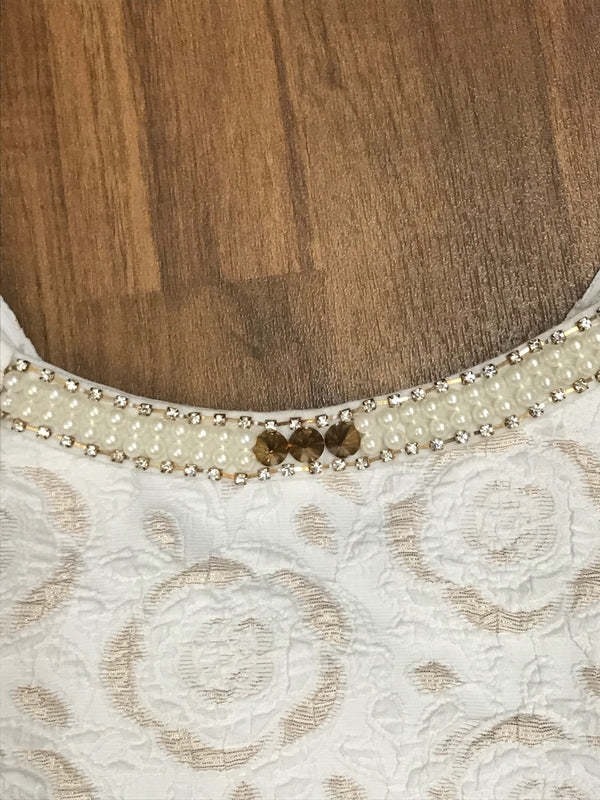 20er Jahre Charleston Kostüm 3teilig in creme Gr.34