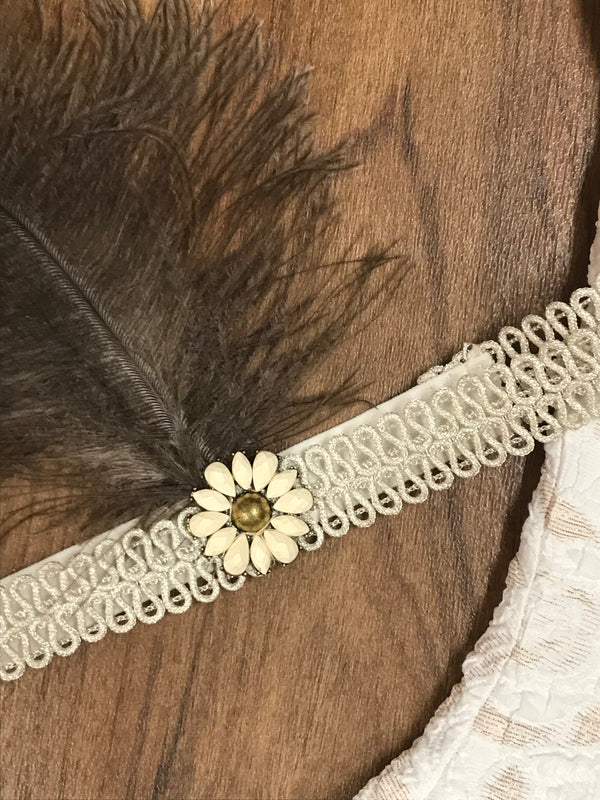 20er Jahre Charleston Kostüm 3teilig in creme Gr.34